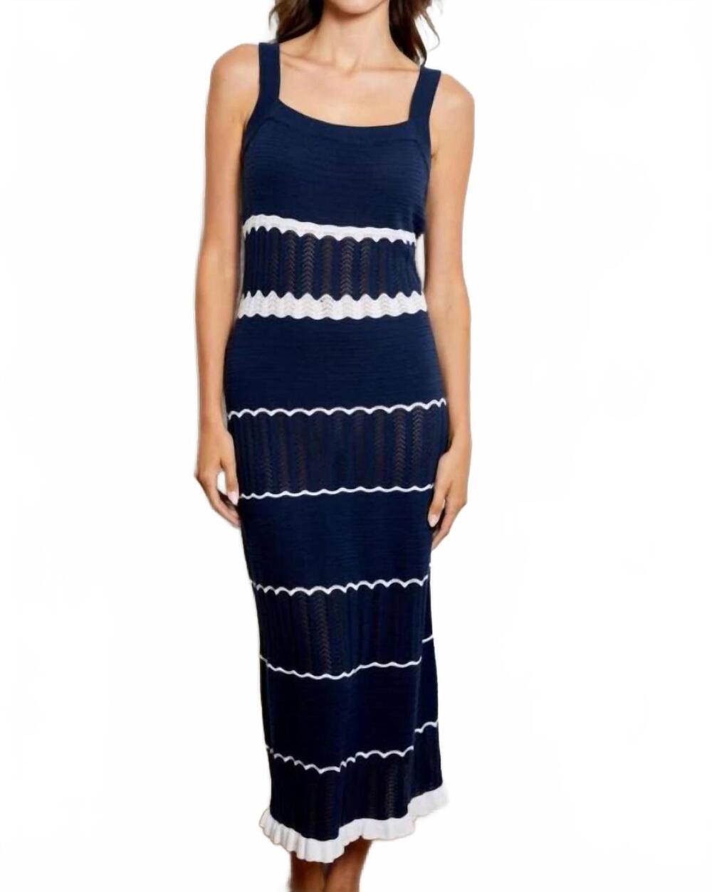NEW DESIGN HISTORY sharon knit dress in navy